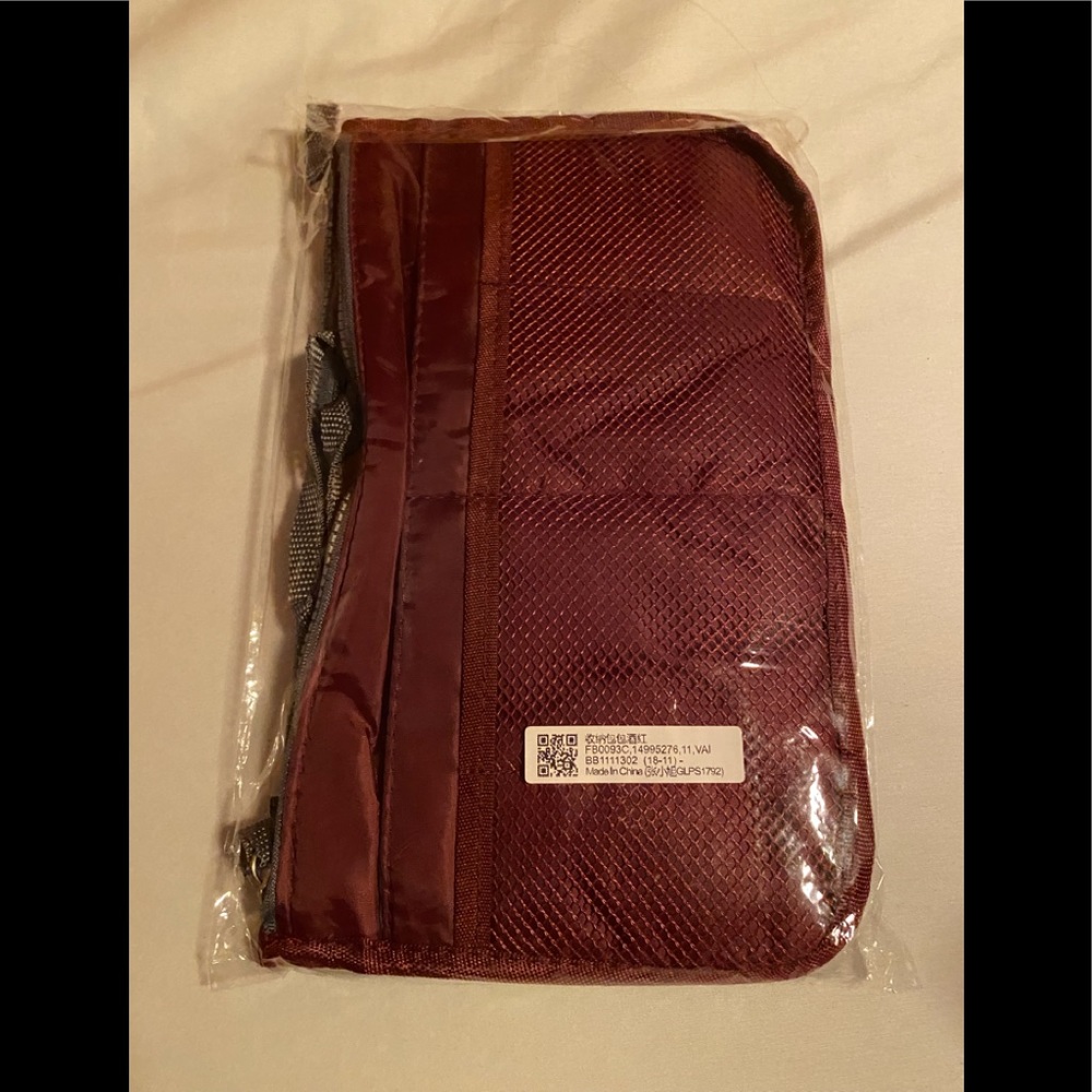 Y2K Nylon Purse Insert ORGANIZER |+ pockets/zippers | red or black - Picture 10 of 15